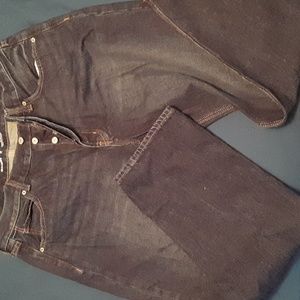 Old Navy jeans - high rise slouchy straight. Size 16 Tall, dark wash